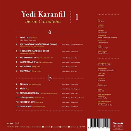Yedi Karanfil - 1   (Plak)  