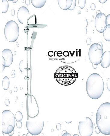 Creavit SH630 Yağmurlama Robot Tepe Duş Başlığı Seti Duş Takımı