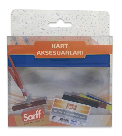 SARFF 7.5x9.5cm MAVİ KART POŞETLERİ BLİSTER - 10ADET