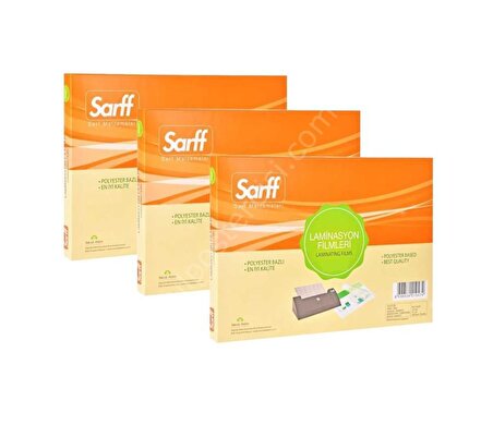 Sarff 250 Micron A5(216X155) Parlak Laminasyon Filmi Şeffaf 50 Adet