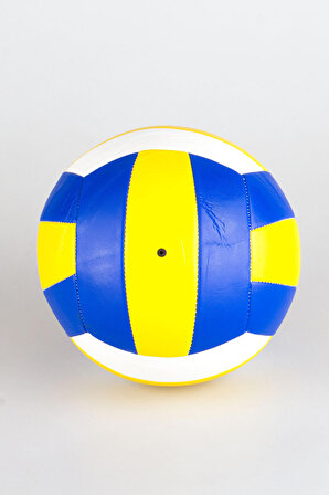 Dikişli Voleybol Topu Sarı Lacivert Yumuşak Deri Salon Antrenman Topu