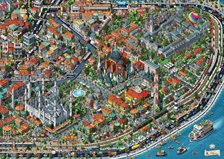 Anatolian Şehir / Yapı 3000 Parça Yetişkin Puzzle