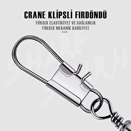 Protackle Crane Klipsli Fırdöndü 13'li No: 7 (SW145)