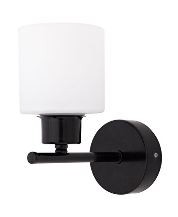 D-Light Zümrüt Cam Modern Banyo - Yatak Odası Duvar Siyah Aplik 