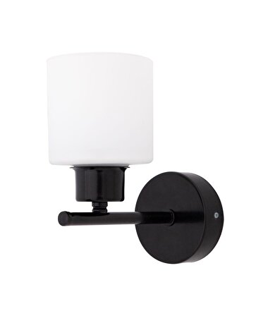 D-Light Zümrüt Cam Modern Banyo - Yatak Odası Duvar Siyah Aplik 