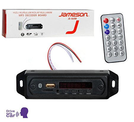 Jameson Js-4usb Oto Teyp Çevirici Bord 12v Bluetooth/usb/sd/fm/aux