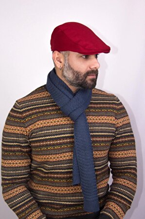 erkek kasket şapkası-9992-kırmızı