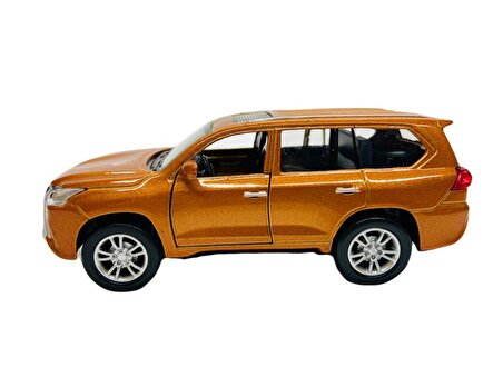 Sesli Işıklı Metal Çek Bırak Araba - Lexus LX Kahverengi - FY6208-12D-Kahverengi
