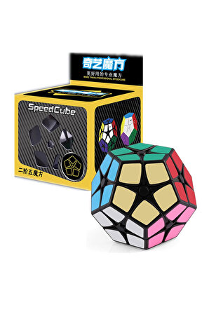 QY ​​Speed Cube 2x2 Megaminx Siyah Hız Küpü Yapışkansız Kilominx Akıl Ve Zeka Küpü Oyunu
