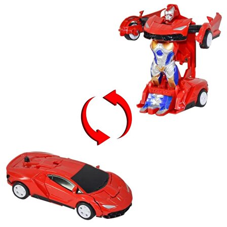 Lamborgini - Robot Dönüşen Araba - 668-2 - Kırmızı