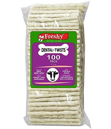 Freshy Dental Twists Natural Burgu Çubuk 100'lü