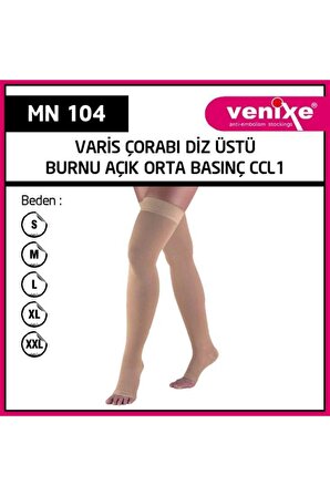 Venixe Varis Çorabı Dizüstü Burun Açık Ccl1 No: 5