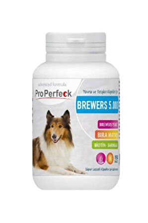 Yavru Ve Yetişkin Köpekler Için Brewers Yeast Bira Mayası Biotin-sarımsak 150 Tablet