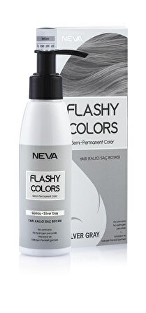 NEVA FLASHY COLORS Yarı Kalıcı Saç Boyası GÜMÜŞ GRİ 100ML