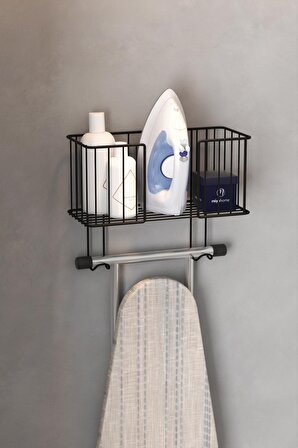 Duvara Monte Ütü Masası Tutacağı Ütü Masası Askısı Düzenleyici Sepet Çamaşır Odası Banyo Duvar Askı