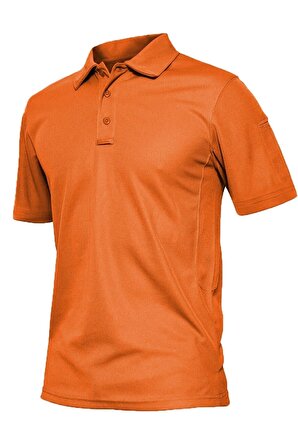 Ghassy Co. Erkek Taktik Polo Yaka Gömlek Hızlı Kuruma Nem Emici Performans Pique Jersey Golf T-shirt
