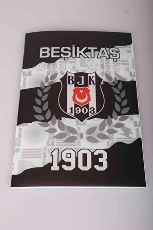 LİSANSLI BEŞİKTAŞ ÇİZGİLİ A4 PP KAPAK 60 YAPRAK DEFTER 