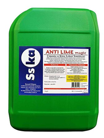 SSKA Anti Lime Magic - Çimento ve Kireç Lekesi Sökücü / Asidik / 5 Kg. / Bidon