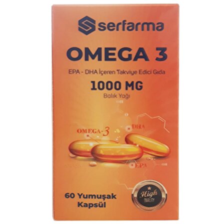 Serfarma Omega 3 1000 mg 60 Yumuşak Kapsül