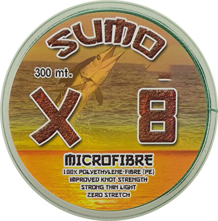 Effe Sumo X8 İp Misina 300m Polietilen MicroFiber İp Misina Yeşil