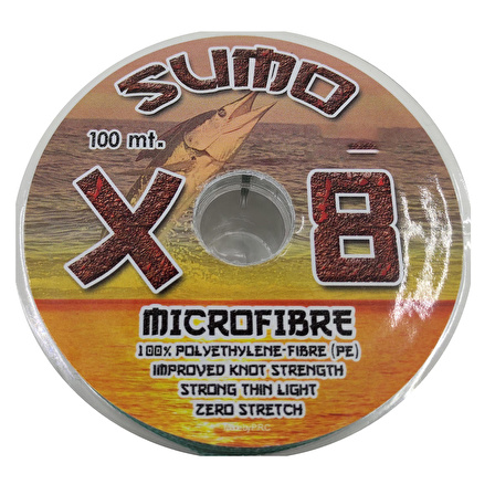 Effe Sumo X8 İp Misina 100m Polietilen MicroFiber İp Misina Yeşil