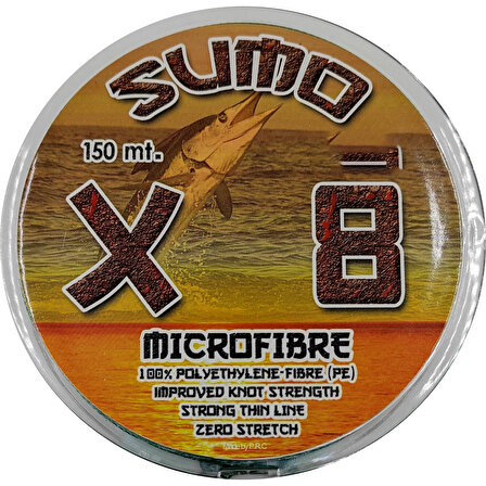 Sumo X8 İp Misina 150m Polietilen MicroFiber İp Misina Yeşil
