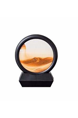 7 Inç Hareketli Kum Sanatı Resim Sandscapes Yuvarlak Cam 3d Derin Deniz Kumu 17 Cm
