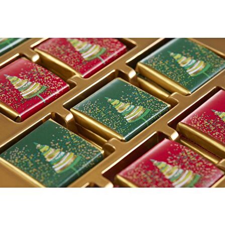 Yılbaşı Noel Çikolata Happy Holidays Üçgen Napoliten Kutu 156g Glutensiz