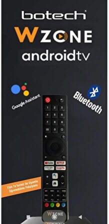 Orijinal Botech Wzone Android TV Box - BT bağlantısı - sesli komut fonksiyonu Kumanda