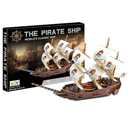 3D Korsan Gemisi 3D Puzzle The Pirate Ship - 76 Parça