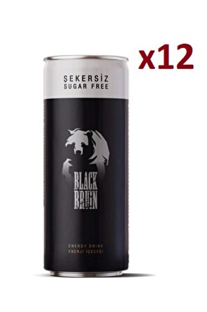 Black Bruin Şekersiz 250 ml 12 Adet