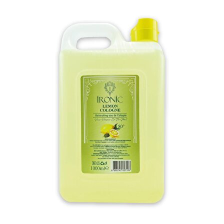 İronic Limon Kolonyası 80 Derece Pet Şişe 1 lt