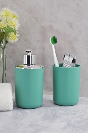 Diş Fırçalık Ve Sıvı Sabunluk 2'li Set Yeşil