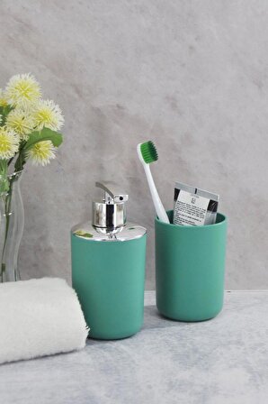 Diş Fırçalık Ve Sıvı Sabunluk 2'li Set Yeşil