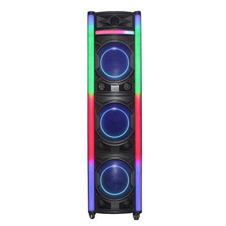 Taşınabilir Tekerli Dev Boy 10X3 İnç 1.47 Cm Super Bass Woofer Bluetooth Hoparlör Hp-920