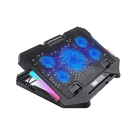 Breeze 5 Fanlı RGB 5 Kademeli LCD Göstergeli Notebook Soğutucu S500