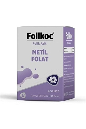 Folikoç Metilfolat 30 Tablet 8698751002491