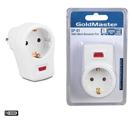 AKIM KORUMALI PRİZ TEKLİ BEYAZ 3500W GOLDMASTER SP-01