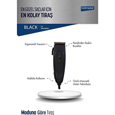 Goldmaster GM-8197 4 Başlıklı Kablolu+Kablosuz Kuru Saç-Sakal Çok Amaçlı Tıraş Makinesi 