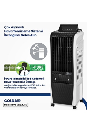 Goldmaster Coldair Gm-7950 20 L Kapasite 110 W Taşınabilir Hava Temizleyici Ve Mobil Hava Soğutucu