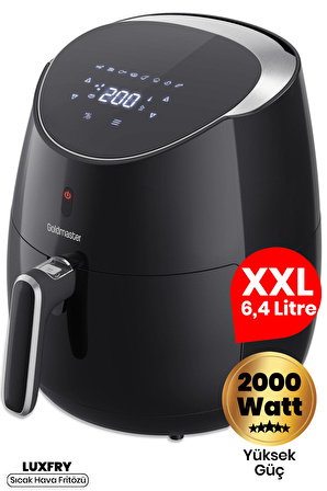 Gold Master Luxfry 6.4 lt Yağsız Airfryer Siyah