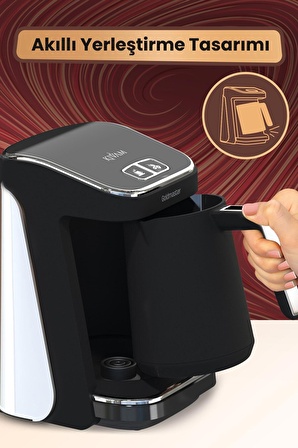 Goldmaster Kıvam Beyaz Geniş Hazneli Türk Kahve Makinesi