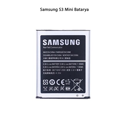 Samsung S3 Mini Telefonlarla Uyumlu Batarya 1500 mAh