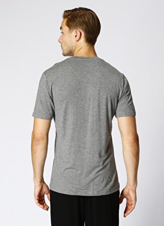 Blackspade V Yaka Düz Füme Melanj Erkek T-Shirt 9308