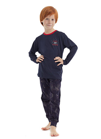 Blackspade Düz Lacivert Erkek Pijama Takımı 40112