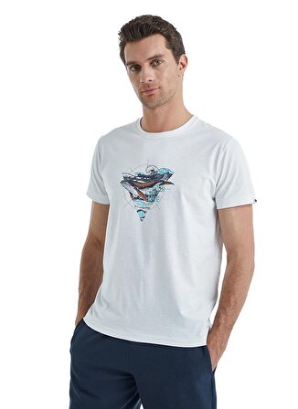 Blackspade Yuvarlak Yaka Düz Beyaz Erkek T-Shirt 40510