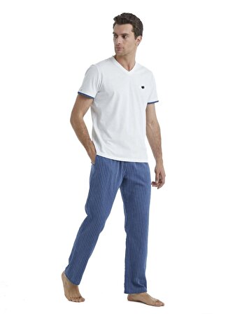 Blackspade Beyaz Erkek Pijama Takımı 40514