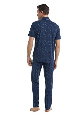 Blackspade Lacivert Melanj Erkek Pijama Takımı 40461