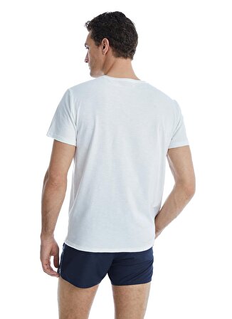 Blackspade Yuvarlak Yaka Düz Beyaz Erkek T-Shirt 10637