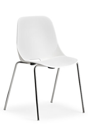Bürotime Quick Sandalye | Krom Ayak - Beyaz